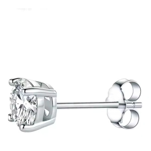 Geri 0.15 - 1.50 Carat Natural Round cut 4 Prong Set  Men's Diamond Earrings