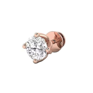 Greysi 0.15 - 1.50 Carat Natural Round cut 4 Prong Set  Men's Diamond Earrings