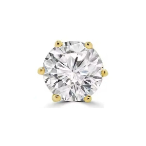 Gardenia Natural Rose Gold 6 Prong Men's Diamond Earrings