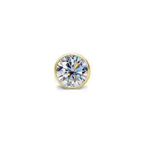 Graycie 0.08 Carat Natural Round cut Bezel Set  Men's Diamond Earrings
