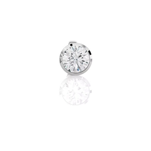 Glynn 0.15 - 1.50 Carat Natural Round cut Bezel Set  Men's Diamond Earrings