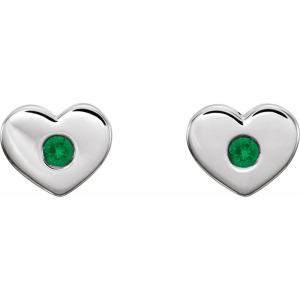Helvynya 0.16 Carat Emerald Round cut Bezel Set  Diamond Earrings