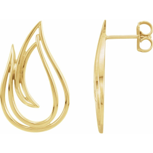 Bishara Rose Gold Diamond Sterling Silver Metal Earrings