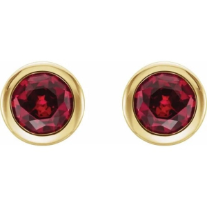 Holliston Natural Ruby Yellow Gold Bezel Set 