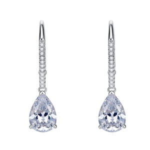 3.20ct Pear Shape 3 Prong Setting Designer Earrings