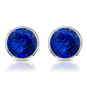 0.43-2.00ct Studs Earrings in Blue Sapphire Stone