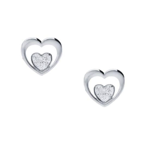Lidiya Lab-Created White Gold Bezel Set Studs Diamond Earrings