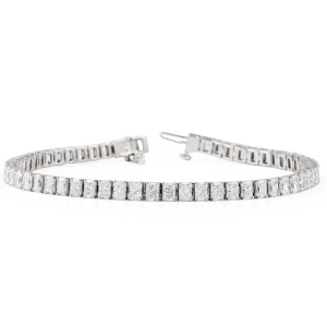 Berliciya Lab-Created Diamond Yellow Gold 4 Prong  Bracelet