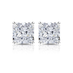 Bellina Natural Yellow Gold 4 Prong  Diamond Earrings