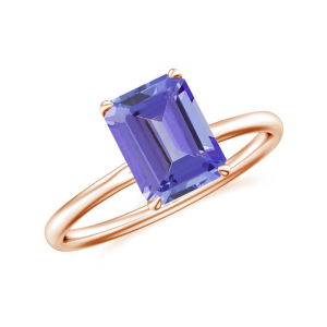 Alda Rose Gold 4 Prong Tanzanite Engagement Ring