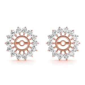 Sienna Lab-Created Rose Gold Ear Jackets & Climbers Diamond Earrings