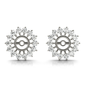 Sienna Lab-Created White Gold Ear Jackets & Climbers Diamond Earrings