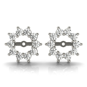 Rylee Lab-Created White Gold Ear Jackets & Climbers Diamond Earrings