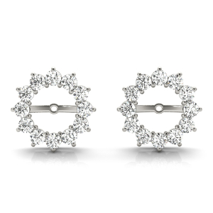 Leigh Natural White Gold Ear Jackets & Climbers Diamond Earrings