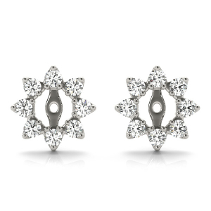 Freya Lab-Created White Gold Ear Jackets & Climbers Diamond Earrings