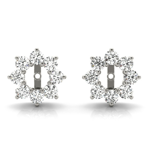 Bethany Lab-Created White Gold Ear Jackets & Climbers Diamond Earrings