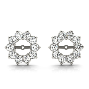 Rylee Lab-Created White Gold Ear Jackets & Climbers Diamond Earrings