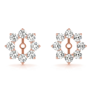 Cameron Lab-Created Rose Gold Ear Jackets & Climbers Diamond Earrings