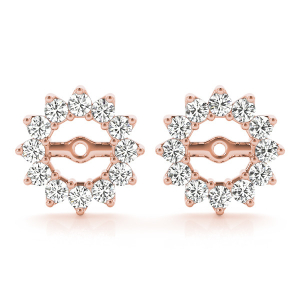 Brodie Lab-Created Rose Gold Ear Jackets & Climbers Diamond Earrings