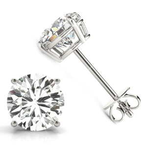 Maria Lab-Created Round cut Prong Set Studs Diamond Earrings