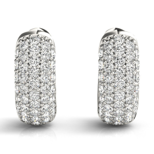 Gianna Lab-Created Round cut Hoop Diamond Earrings