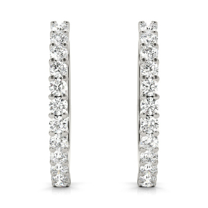 Sienna Lab-Created Hoop Diamond Earrings
