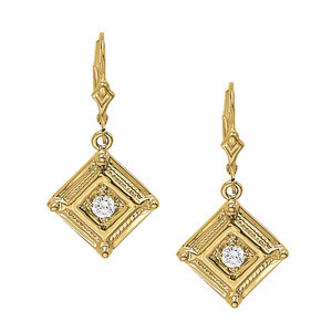  Ezme 0.30 Carat Natural Diamond Round cut Womens Drop Earrings