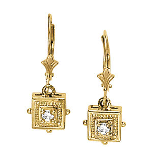  Eshal 0.10 Carat Natural Diamond Round cut Womens Drop Earrings