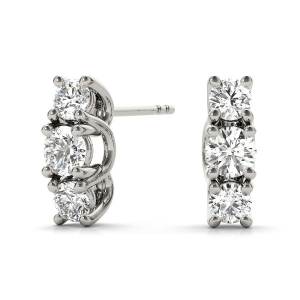 Fruma 0.50 - 1.25 Carat Natural Round cut Diamond Cluster Earrings