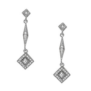  Ezan 0.34 Carat Natural Diamond Round cut Womens Drop Earrings