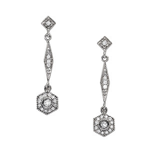  Esta 0.35 Carat Natural Diamond Round cut Womens Drop Earrings
