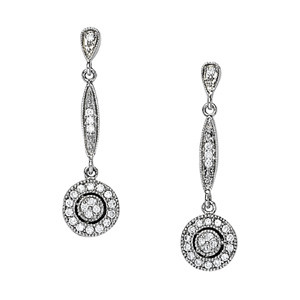 Freda 0.52 Carat Natural Diamond Round cut Womens Drop Earrings