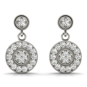  Freia 0.18 Carat Natural Diamond Round cut Womens Drop Earrings