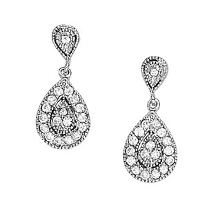  Eniko 0.36 Carat Natural Diamond Round cut Womens Drop Earrings