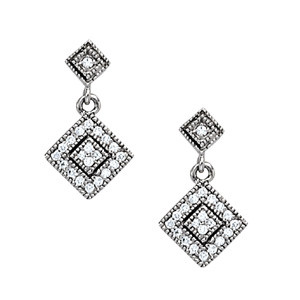 Faydra 0.25 Carat Natural Diamond Round cut Womens Drop Earrings