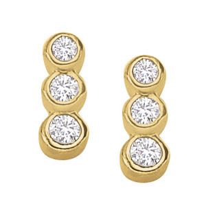 Fala Natural Rose Gold Journey Diamond Earrings