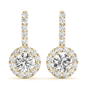 Eniko Lab-Created Yellow Gold Diamond Hoop Earrings