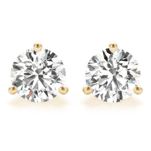 Elivia Lab-Created Diamond Yellow Gold Studs Earrings