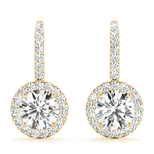 Eliska Natural Diamond Yellow Gold Hoop Earrings For Women