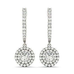 Eyana 0.25 - 1.00 Carat Natural Diamond Round cut Womens Drop Earrings
