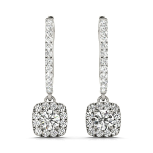 Elianne 0.10 - 1.00 Carat Lab-Created Round cut Halo Diamond Earrings