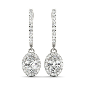 Enora 0.25 - 3.00 Carat Natural Diamond Oval cut Womens Drop Earrings