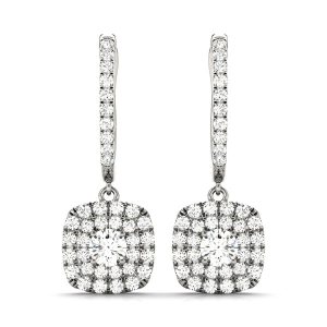 Eyana 0.12 - 0.75 Carat Natural Diamond Round cut Womens Drop Earrings