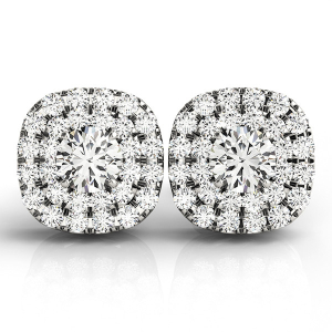 Ebba 0.12 - 0.75 Carat Lab-Created Round cut Halo Diamond Earrings