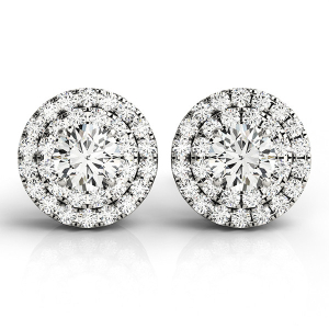 Egle 0.12 - 0.75 Carat Lab-Created Round cut Halo Diamond Earrings