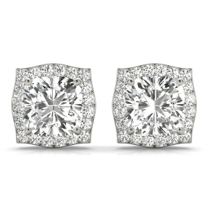 Elda Lab-Created Halo Diamond Earrings