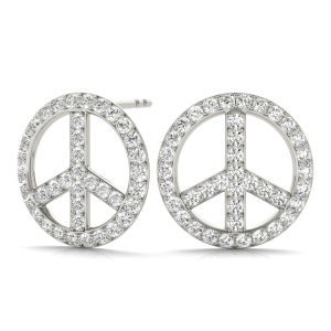 Oliver Lab-Created Pave Set  Designer Diamond Earrings