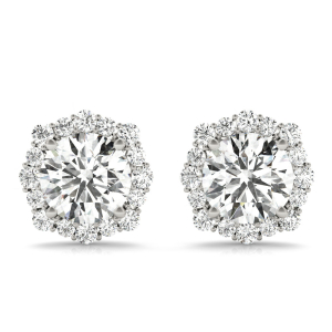 Eilidh Lab-Created Halo Diamond Earrings