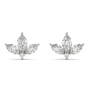Badah 0.37 Carat Natural Marquise cut Diamond Cluster Earrings