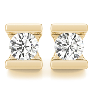  Enya Lab-Created Diamond Yellow Gold Studs Earrings